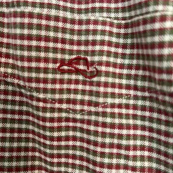 Resistol Rodeo Gear Mens Large Burgundy & Green Western Cowboy Button Up Shirt - Picture 5 of 10